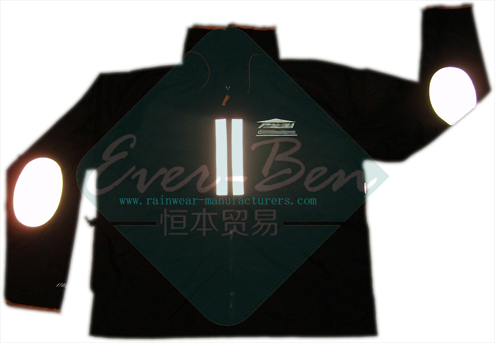 Black Polyester waterproof cycling clothing